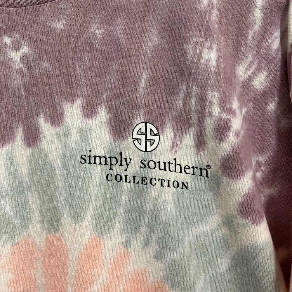Simply Southern Fur Mom Tie Dye Long Sleeve Tee Shirt - Large - Picture 4 of 6